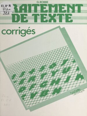 cover image of Traitement de texte